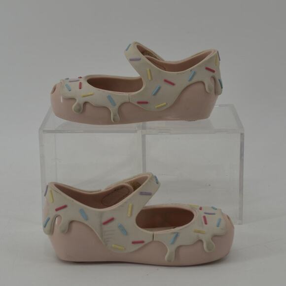 Mini Melissa Baby Size 6 Ice Cream Sprinkle Mary Jane Shoes - Picture 10 of 11